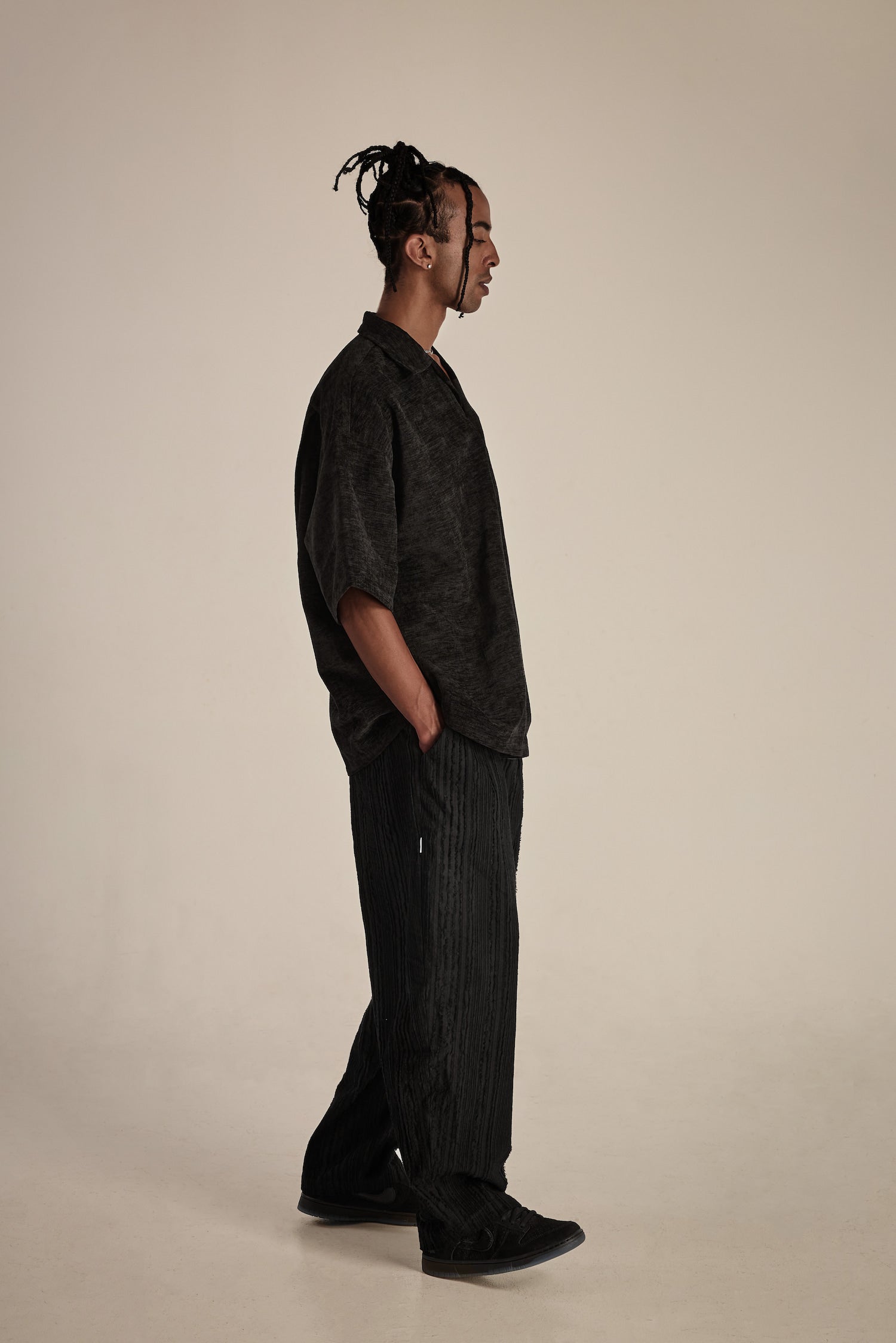 COTTON LINEN STRIPED PANTS 條紋棉麻長褲 - SHARECO DESIGN